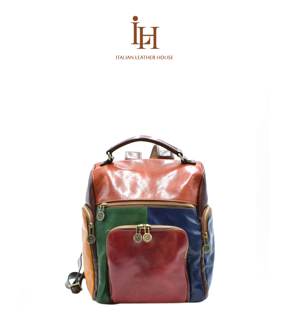 Unisex Leather Vintage Backpack Tan : F-86 - Luggage from Leather Company UK